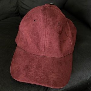 Forever 21 Burgundy Velvet Men’s Baseball Hat